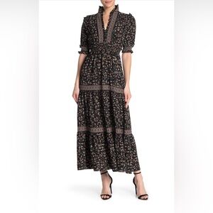 Max Studio floral tiered maxi dress